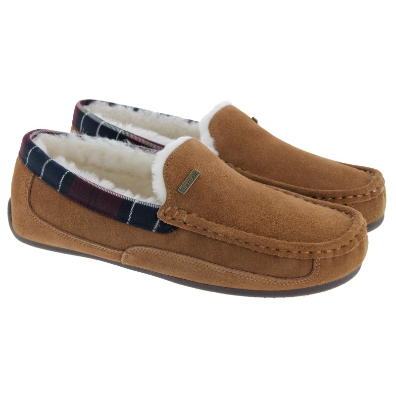 Barbour Martin men s slippers in tan suede